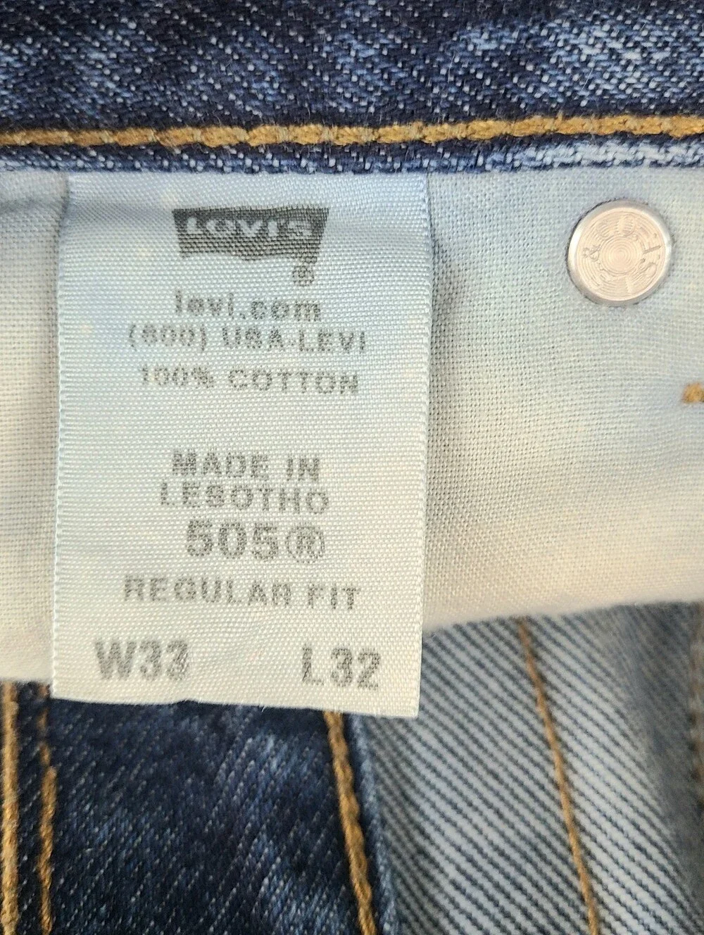 Levi's 505 Regular Fit Y2K Faded Paint Distressed Jeans